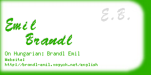 emil brandl business card